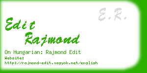 edit rajmond business card